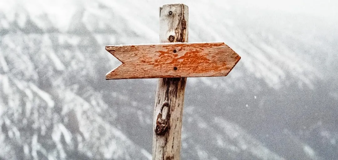 mountain signpost